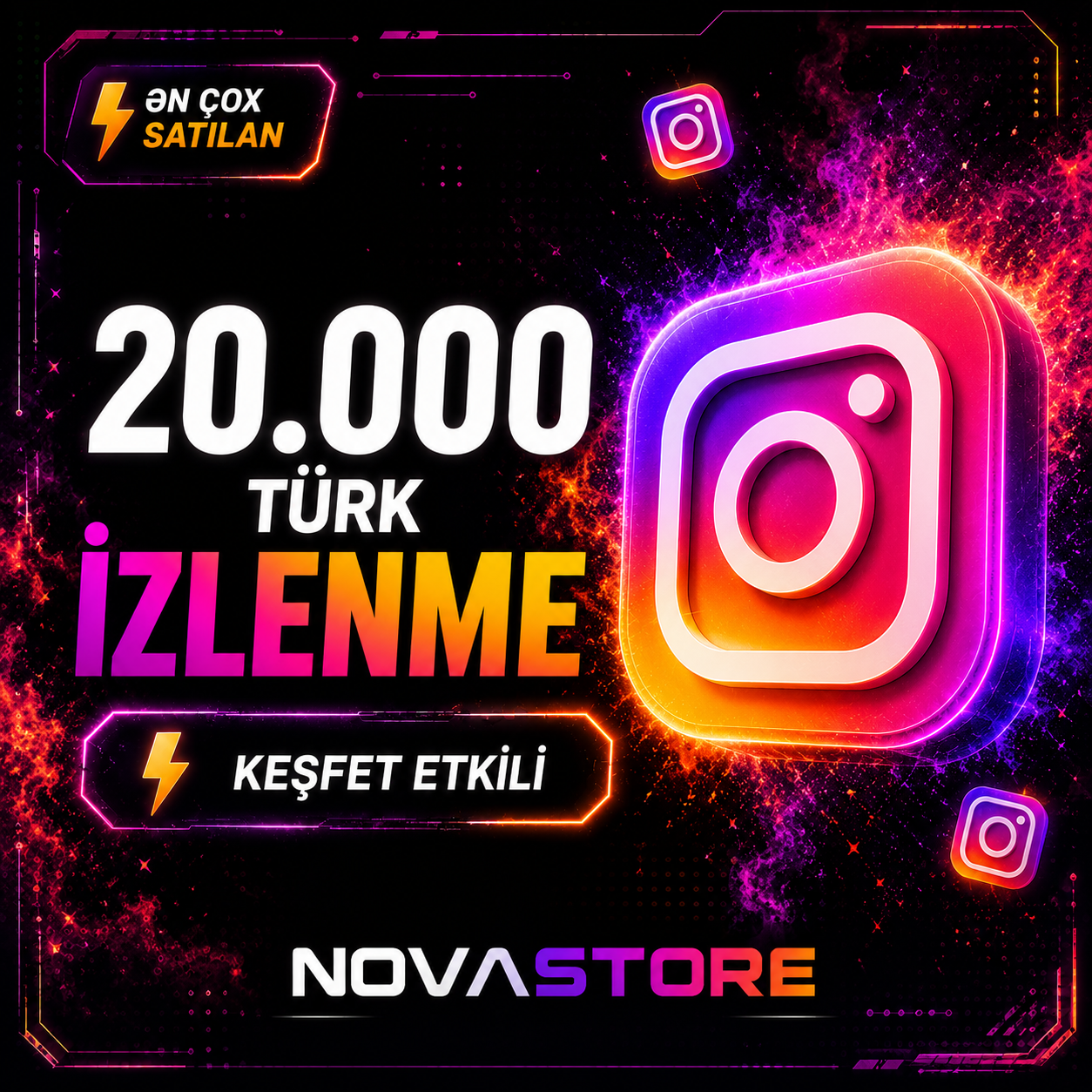 Instagram 20.000 Türk Baxış (İzlənmə) – Kəşfət Effektli