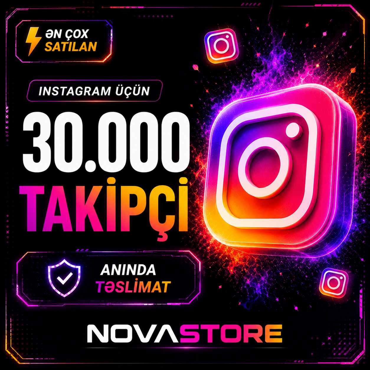 Instagram 30.000 Türk Takipçi – Təhlükəsiz Xidmət