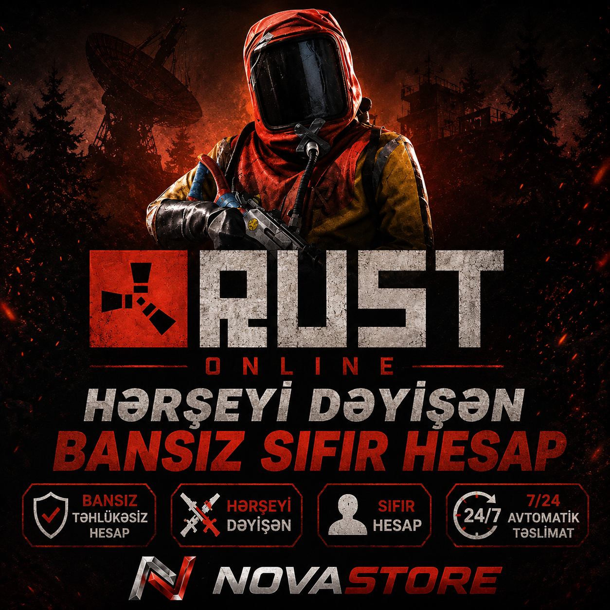 Rust Online – Hər Şeyi Dəyişən | Bansız | Tam Yeni Hesab