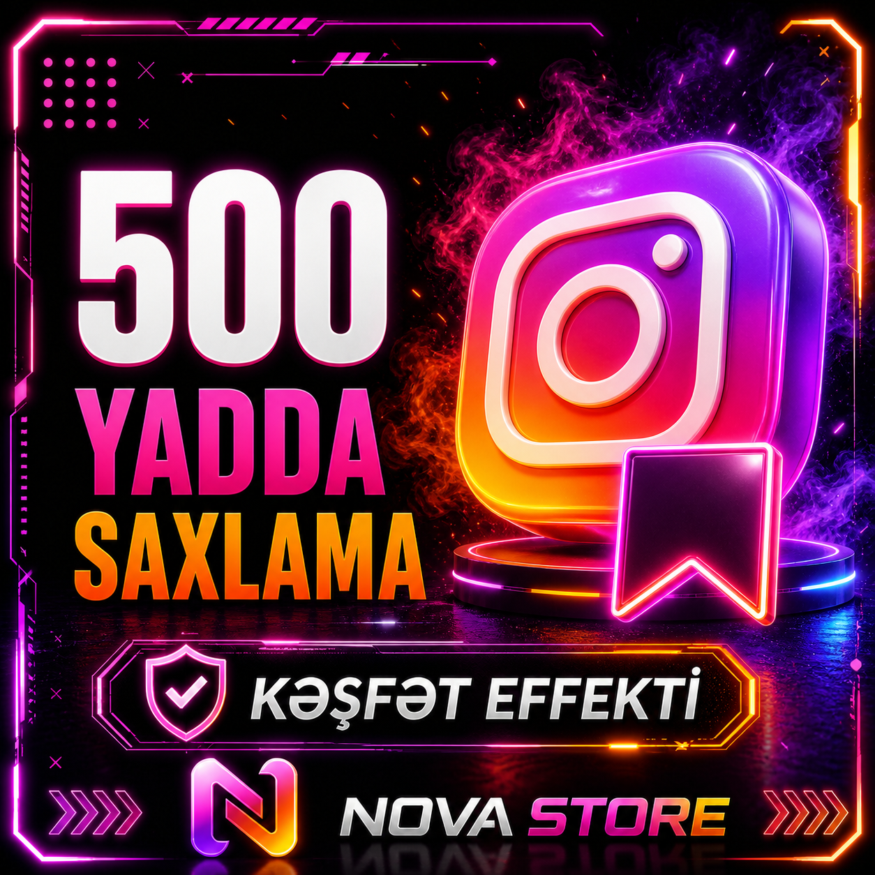 Instagram 500 Türk Yadda Saxlanma - Kəşfət Effektli