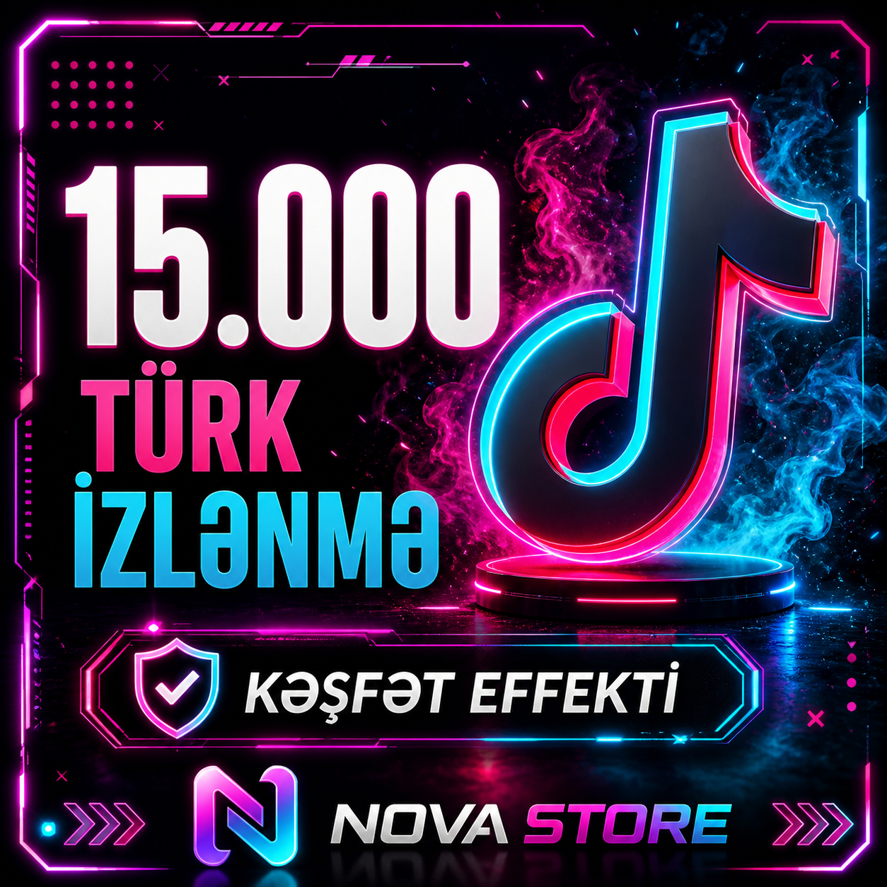 TikTok 15.000 Türk İzlənmə - Kəşfət Effektli