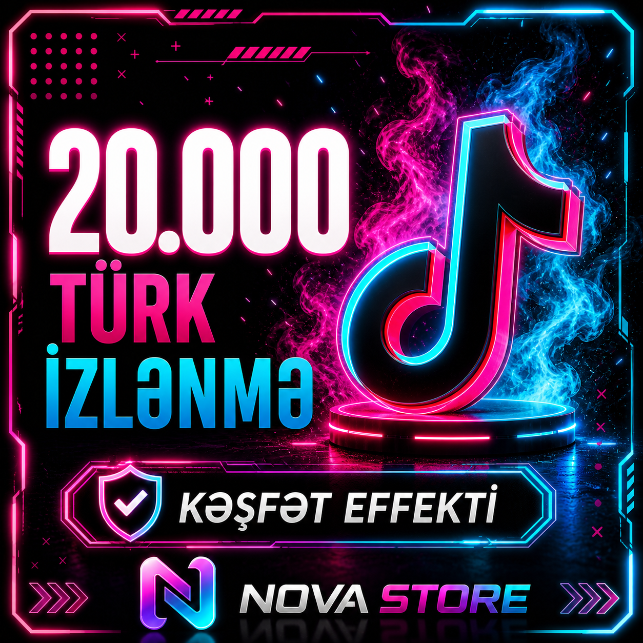 TikTok 20.000 Türk İzlənmə - Kəşfət Effektli