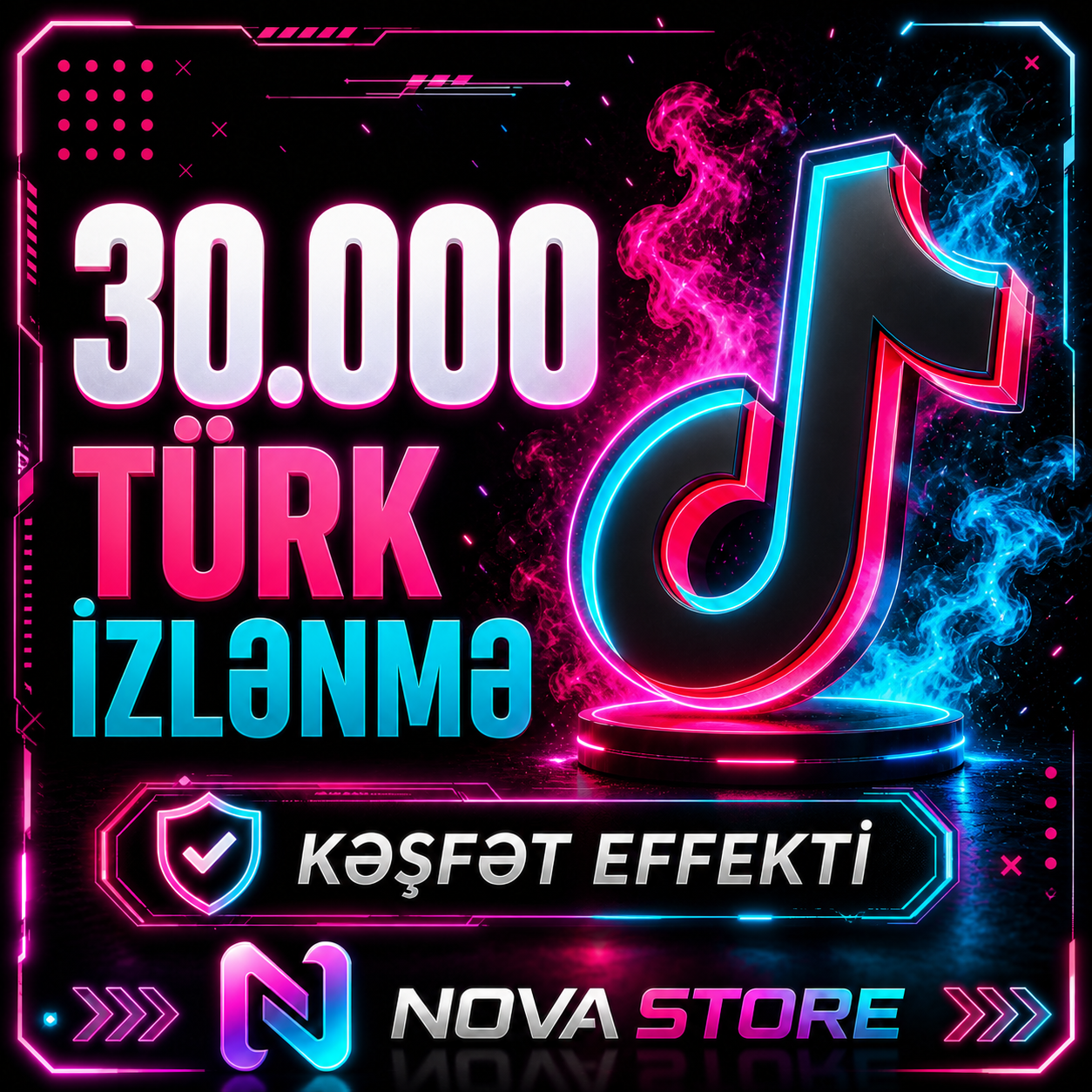 TikTok 30.000 Türk İzlənmə - Kəşfət Effektli
