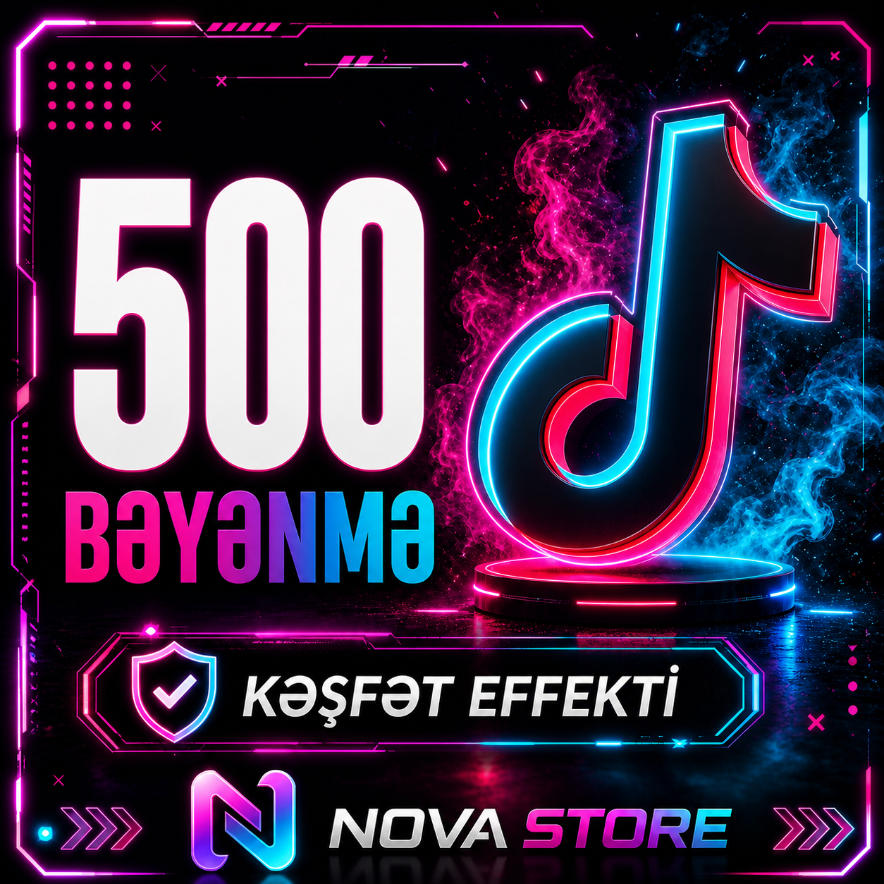 TikTok 500 Bəyənmə - Kəşfət Effektli