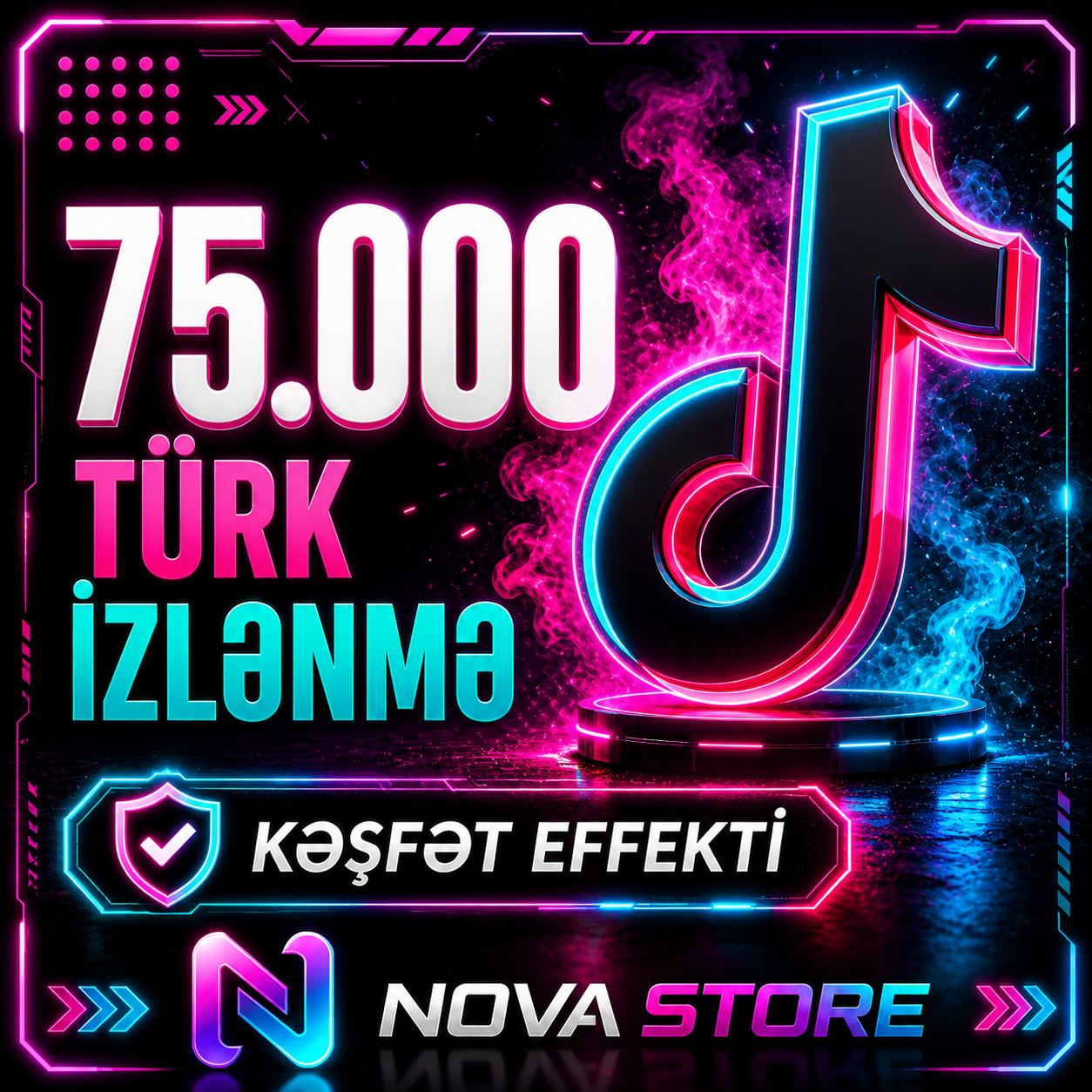 TikTok 75.000 Türk İzlənmə - Kəşfət Effektli